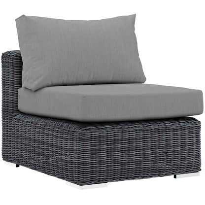Summon Outdoor Patio Sunbrella® Armless - Canvas Gray