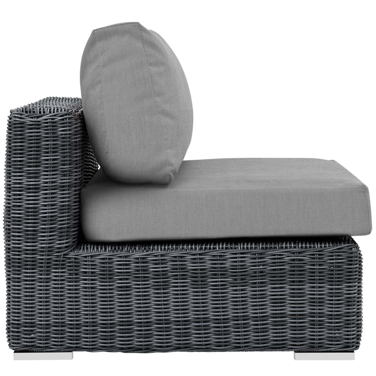 Summon Outdoor Patio Sunbrella® Armless - Canvas Gray