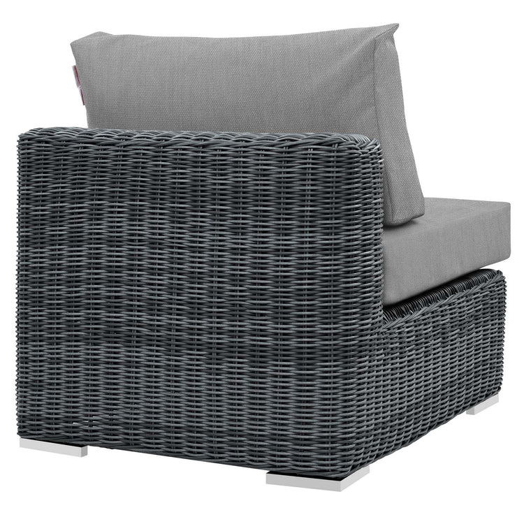 Summon Outdoor Patio Sunbrella® Armless - Canvas Gray