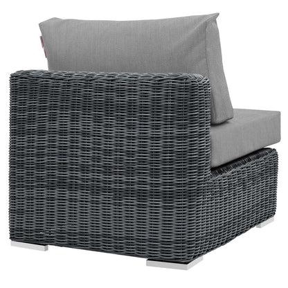 Summon Outdoor Patio Sunbrella® Armless - Canvas Gray