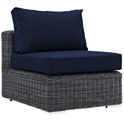 Summon Outdoor Patio Sunbrella® Armless - Canvas Navy