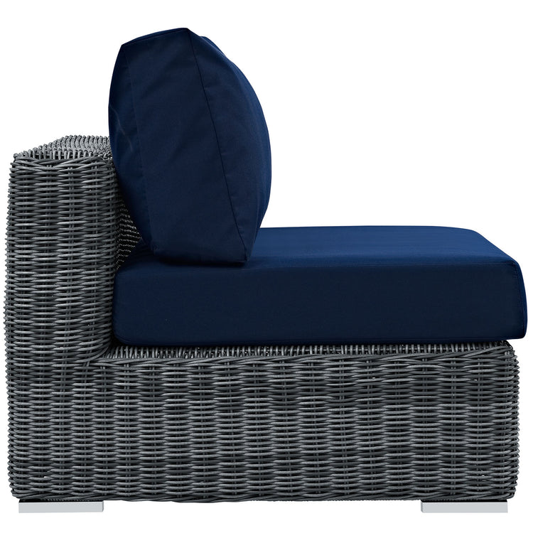 Summon Outdoor Patio Sunbrella® Armless - Canvas Navy