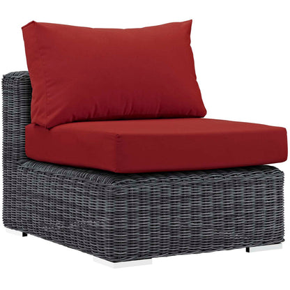 Summon Outdoor Patio Sunbrella® Armless - Canvas Red