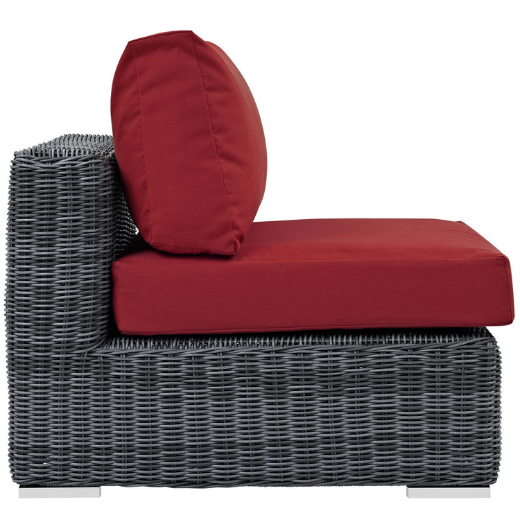 Summon Outdoor Patio Sunbrella® Armless - Canvas Red