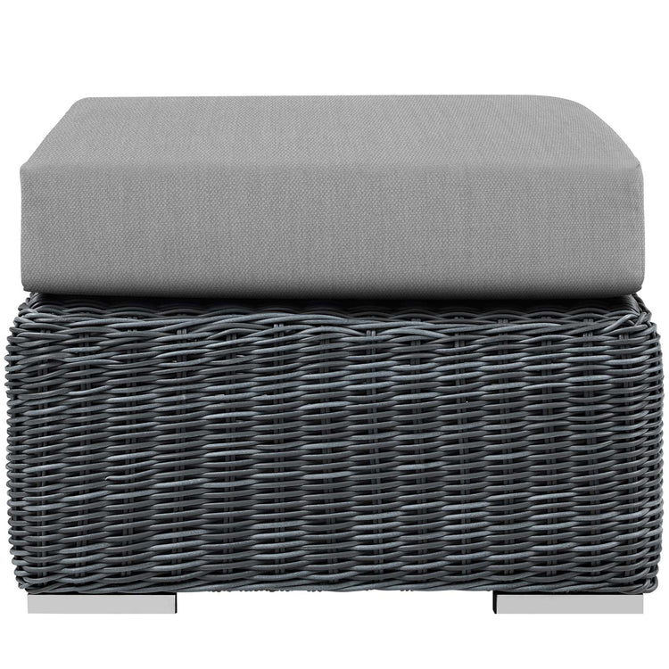 Summon Outdoor Patio Sunbrella® Ottoman - Canvas Gray