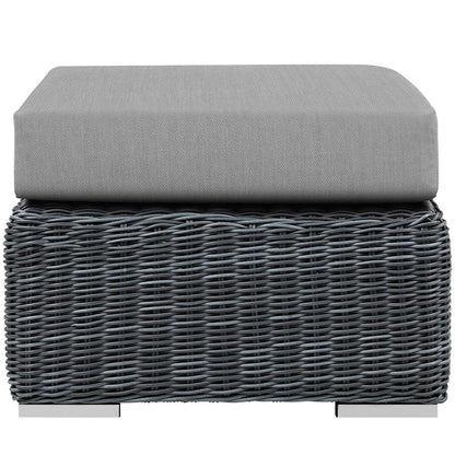 Summon Outdoor Patio Sunbrella® Ottoman - Canvas Gray