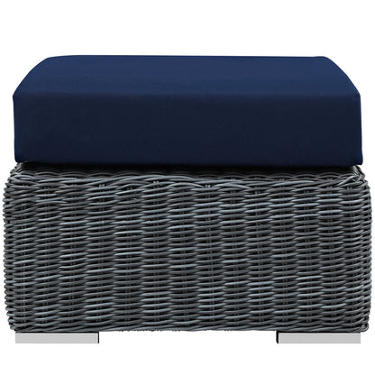 Summon Outdoor Patio Sunbrella® Ottoman - Canvas Navy