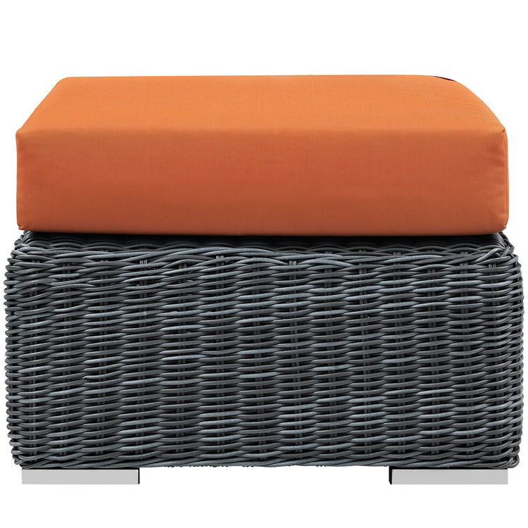 Summon Outdoor Patio Sunbrella® Ottoman - Canvas Tuscan