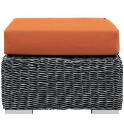 Summon Outdoor Patio Sunbrella® Ottoman - Canvas Tuscan
