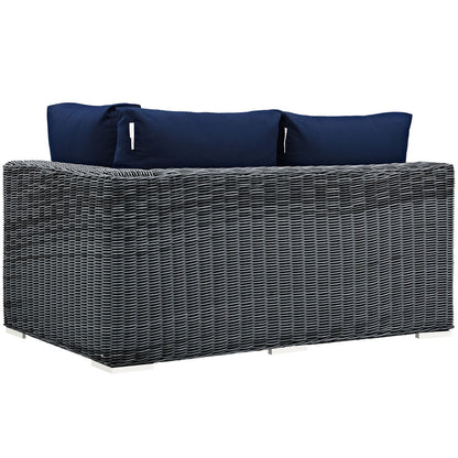 Summon Outdoor Patio Sunbrella® Right Arm Loveseat - Canvas Navy