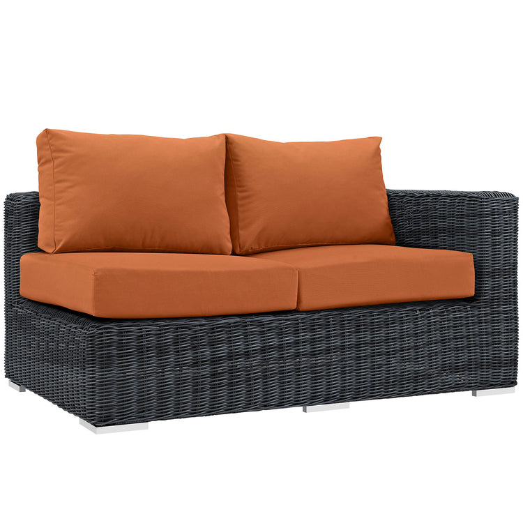 Summon Outdoor Patio Sunbrella® Right Arm Loveseat - Canvas Tuscan