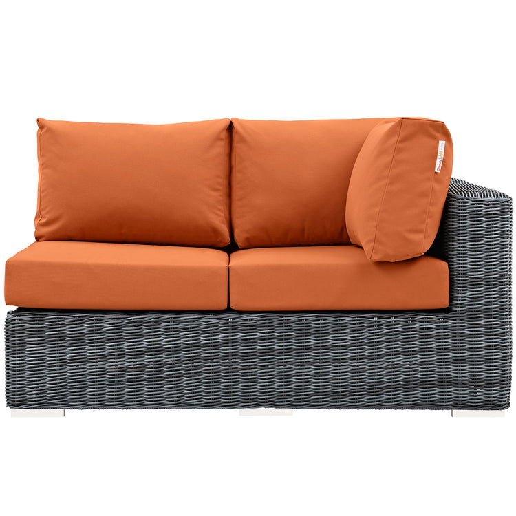 Summon Outdoor Patio Sunbrella® Right Arm Loveseat - Canvas Tuscan