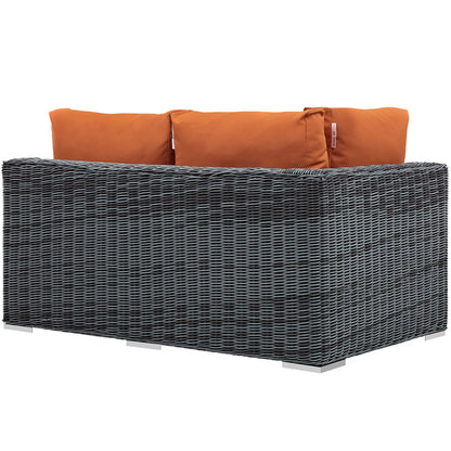 Summon Outdoor Patio Sunbrella® Left Arm Loveseat - Canvas Tuscan