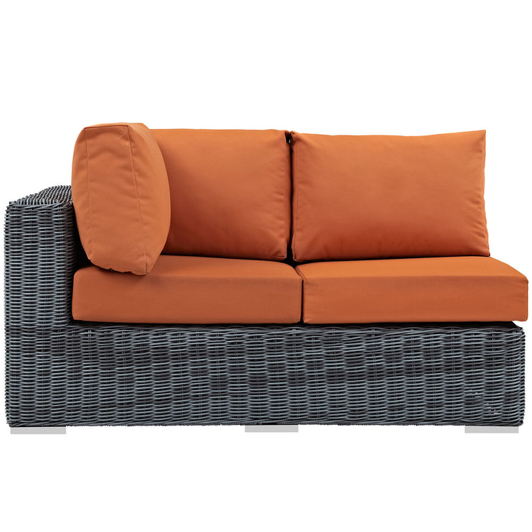 Summon Outdoor Patio Sunbrella® Left Arm Loveseat - Canvas Tuscan