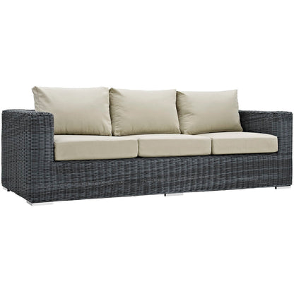 Summon Outdoor Patio Sunbrella® Sofa - Canvas Antique Beige