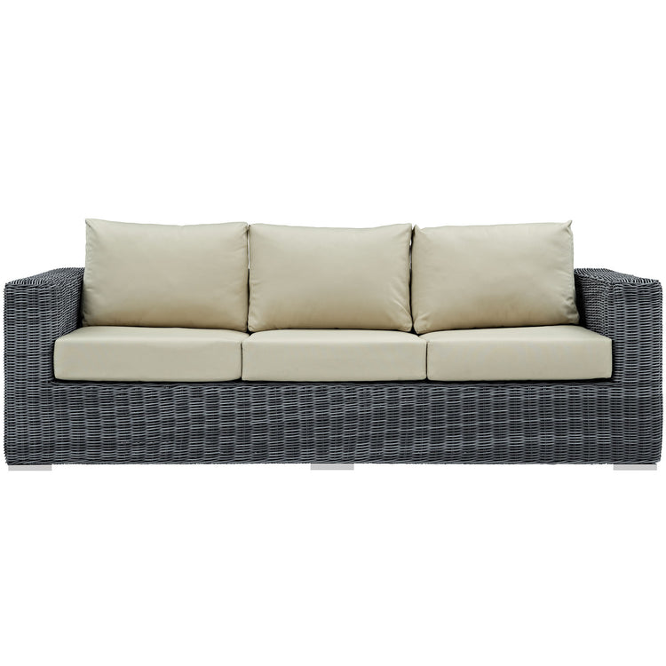 Summon Outdoor Patio Sunbrella® Sofa - Canvas Antique Beige