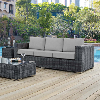 Summon Outdoor Patio Sunbrella® Sofa - Canvas Gray