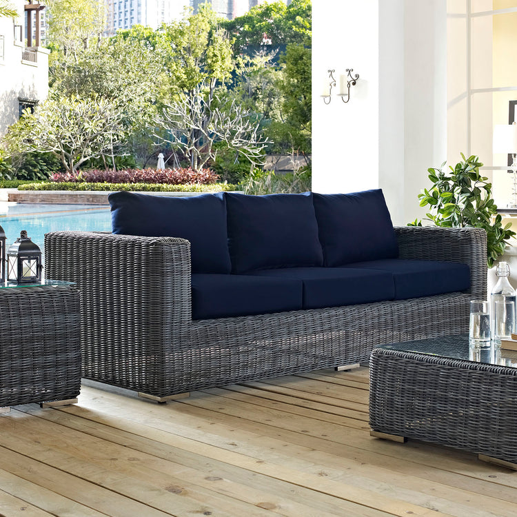 Summon Outdoor Patio Sunbrella® Sofa - Canvas Navy