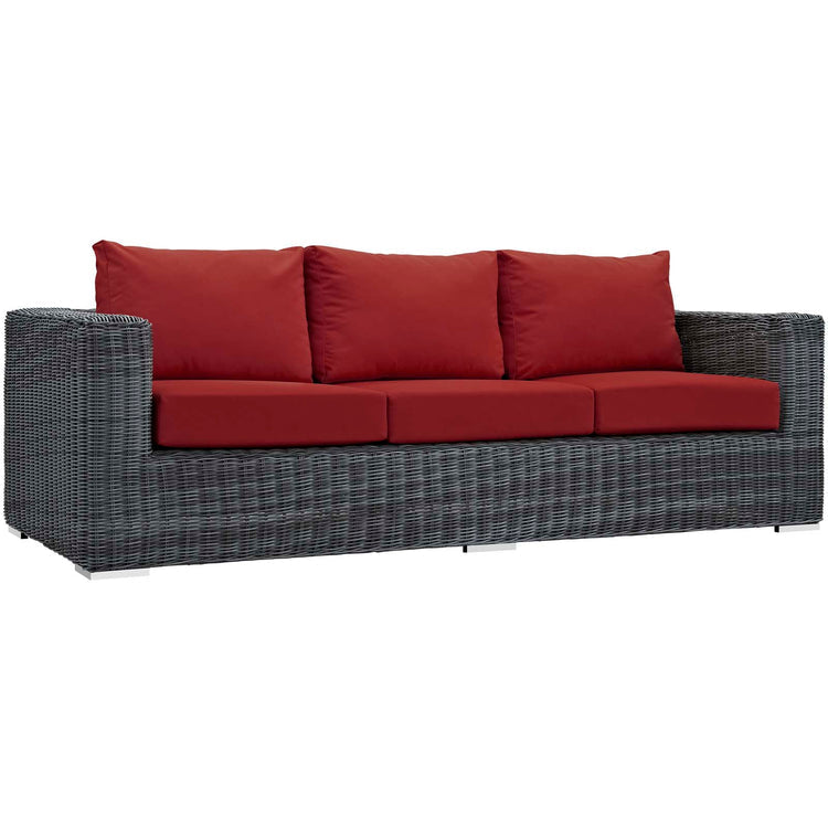 Summon Outdoor Patio Sunbrella® Sofa - Canvas Red