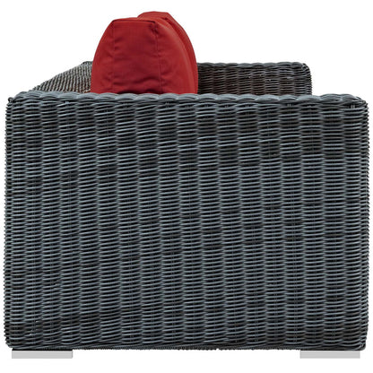 Summon Outdoor Patio Sunbrella® Sofa - Canvas Red