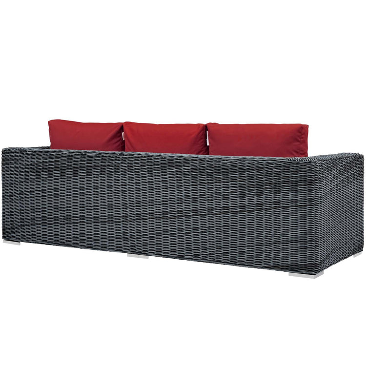 Summon Outdoor Patio Sunbrella® Sofa - Canvas Red