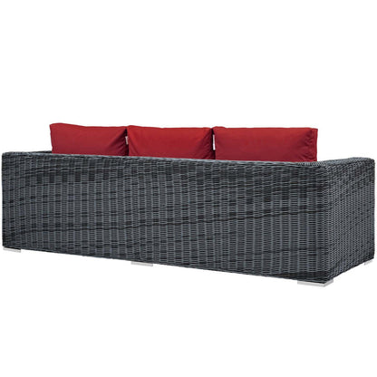 Summon Outdoor Patio Sunbrella® Sofa - Canvas Red