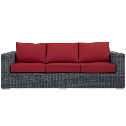 Summon Outdoor Patio Sunbrella® Sofa - Canvas Red