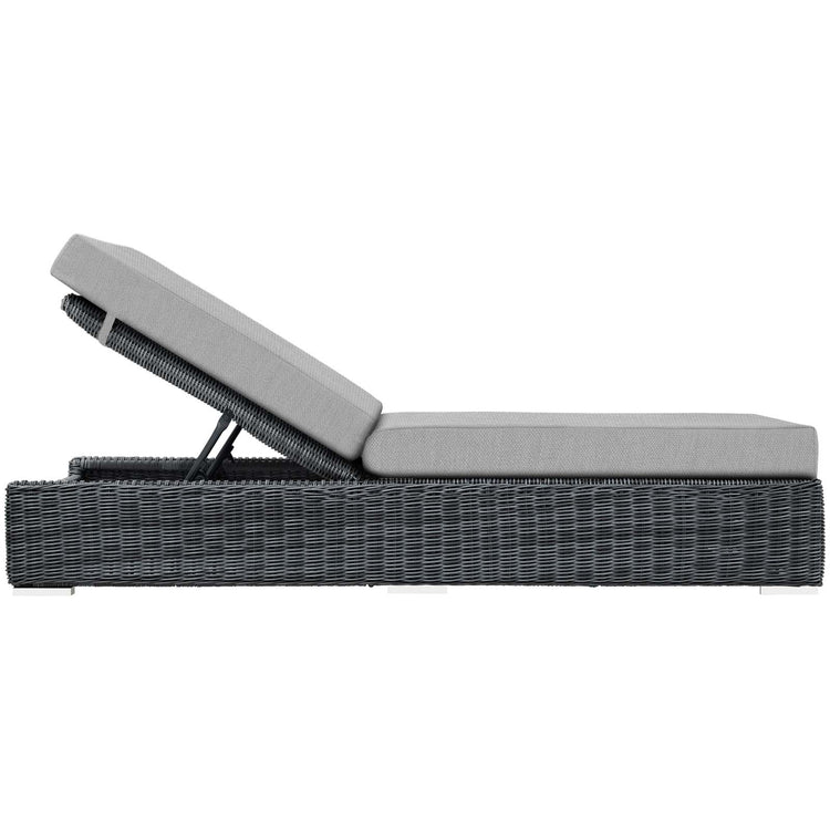 Summon Outdoor Patio Sunbrella® Chaise Lounge - Canvas Gray