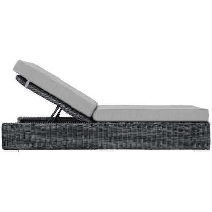 Summon Outdoor Patio Sunbrella® Chaise Lounge - Canvas Gray