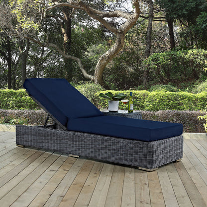 Summon Outdoor Patio Sunbrella® Chaise Lounge - Canvas Navy