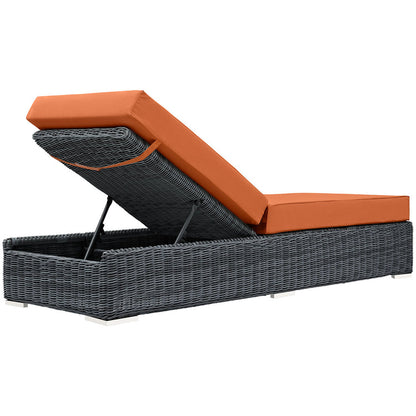 Summon Outdoor Patio Sunbrella® Chaise Lounge - Canvas Tuscan