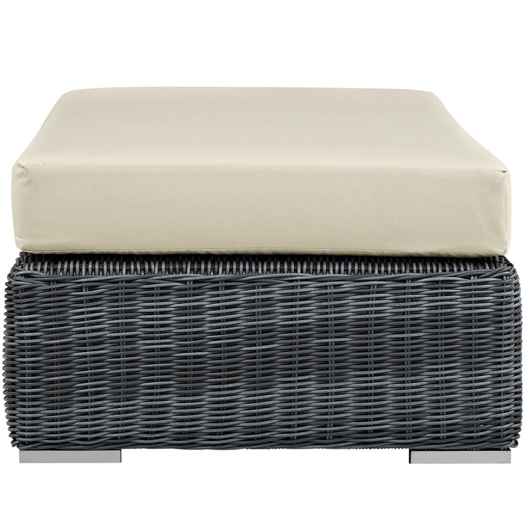 Summon Outdoor Patio Sunbrella® Rectangle Ottoman - Canvas Antique Beige