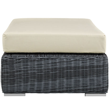 Summon Outdoor Patio Sunbrella® Rectangle Ottoman - Canvas Antique Beige