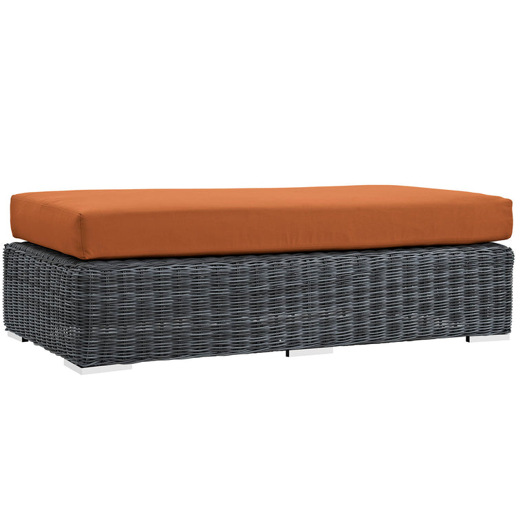 Summon Outdoor Patio Sunbrella® Rectangle Ottoman - Canvas Tuscan