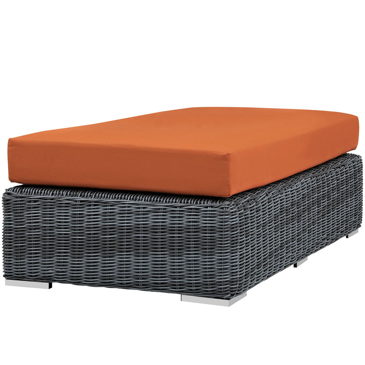 Summon Outdoor Patio Sunbrella® Rectangle Ottoman - Canvas Tuscan