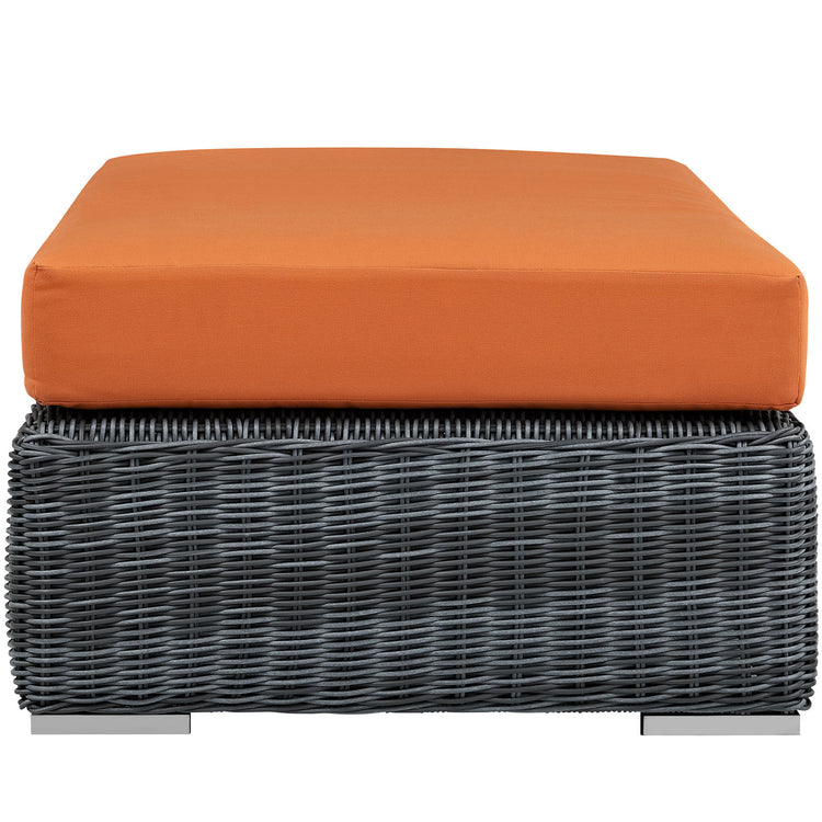 Summon Outdoor Patio Sunbrella® Rectangle Ottoman - Canvas Tuscan