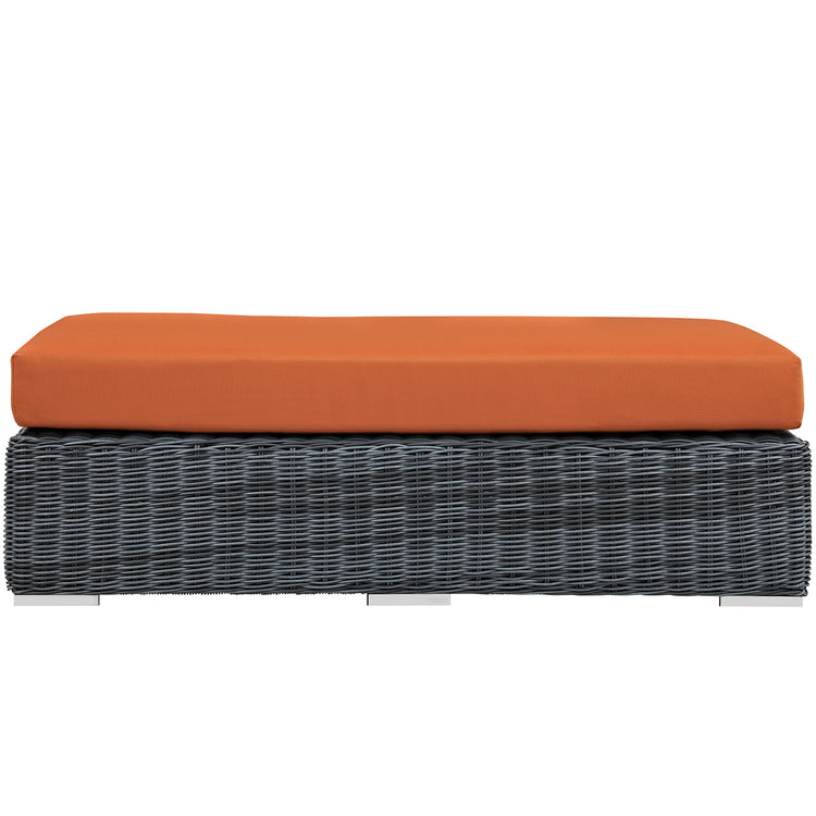 Summon Outdoor Patio Sunbrella® Rectangle Ottoman - Canvas Tuscan