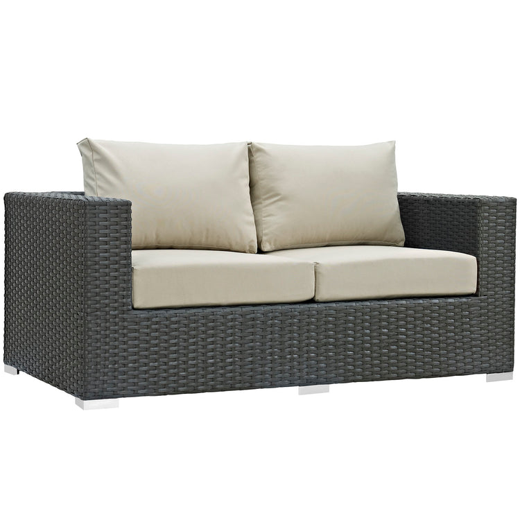 Sojourn 5 Piece Outdoor Patio Sunbrella® Sectional Set - Default Title