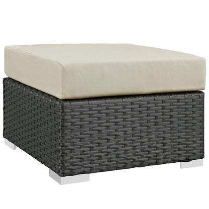 Sojourn 3 Piece Outdoor Patio Sunbrella® Sectional Set - Canvas Antique Beige