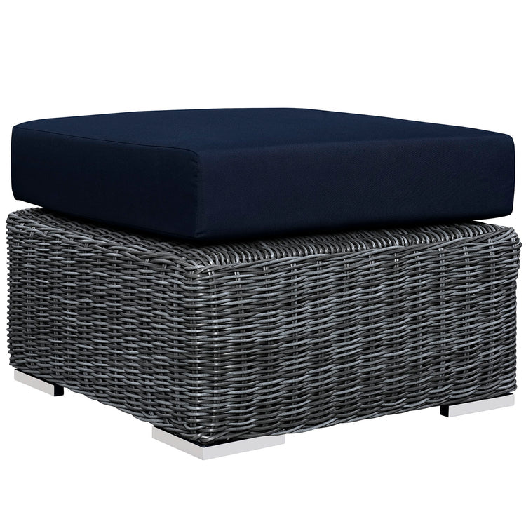 Summon 5 Piece Outdoor Patio Sunbrella® Sectional Set - Canvas Navy