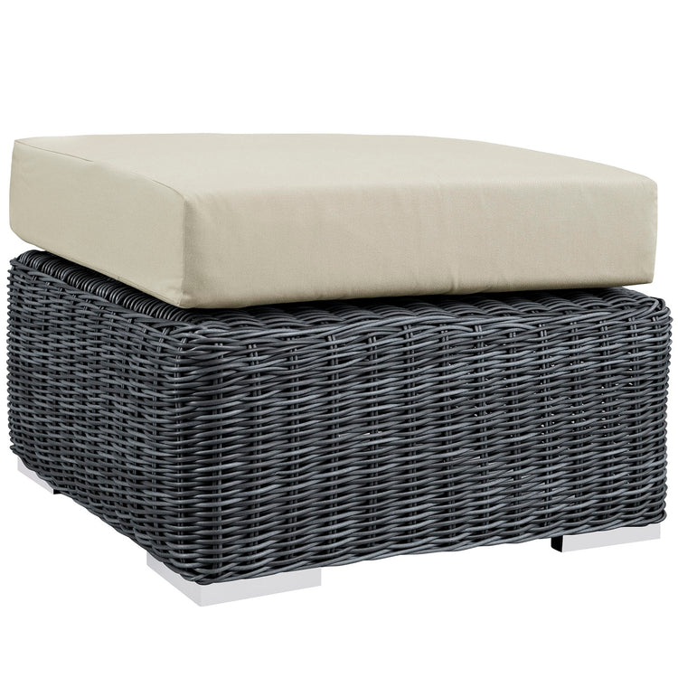 Summon 3 Piece Outdoor Patio Sunbrella® Sectional Set - Canvas Antique Beige