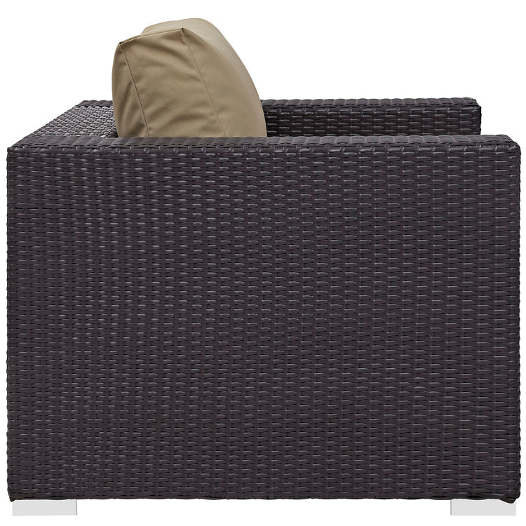Convene 10 Piece Outdoor Patio Sectional Set - Espresso Mocha