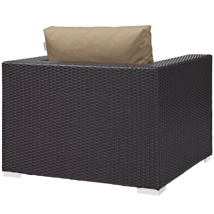 Convene Outdoor Patio Armchair - Espresso Mocha