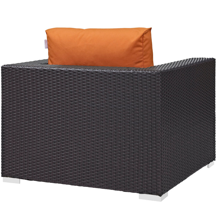 Convene Outdoor Patio Armchair - Espresso Orange