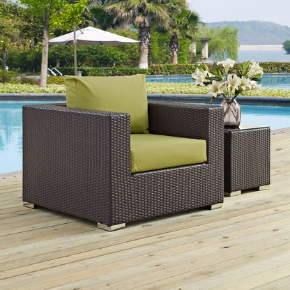 Convene Outdoor Patio Armchair - Espresso Peridot