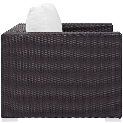 Convene 10 Piece Outdoor Patio Sectional Set - Espresso White