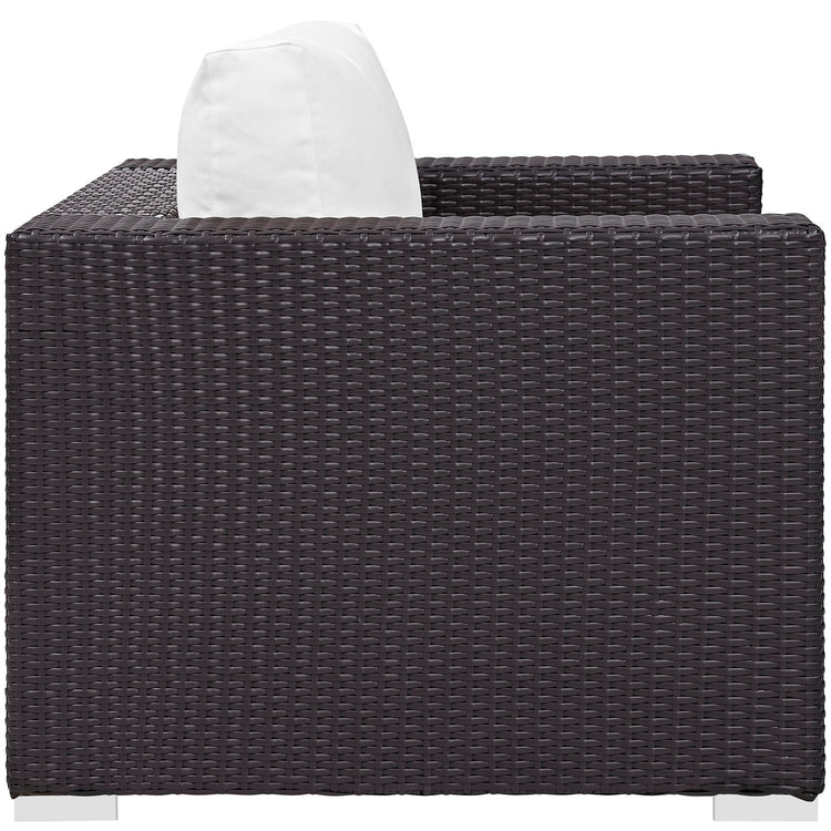 Convene Outdoor Patio Armchair - Espresso White