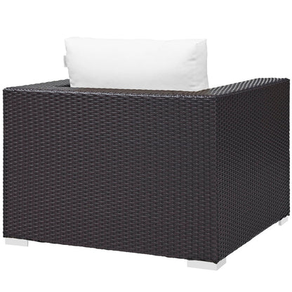 Convene Outdoor Patio Armchair - Espresso White