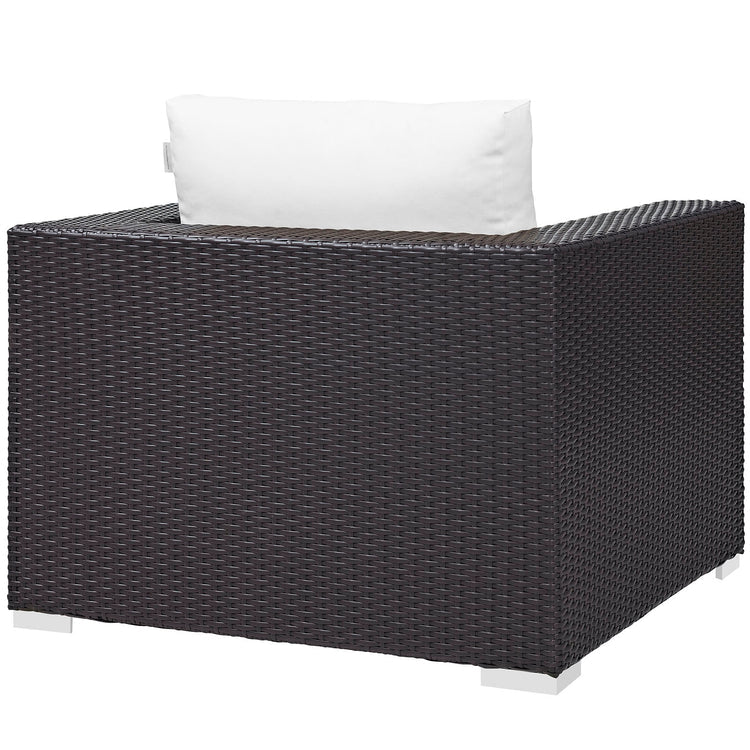 Convene 10 Piece Outdoor Patio Sectional Set - Espresso White