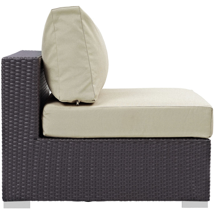 Convene Outdoor Patio Armless - Espresso Beige
